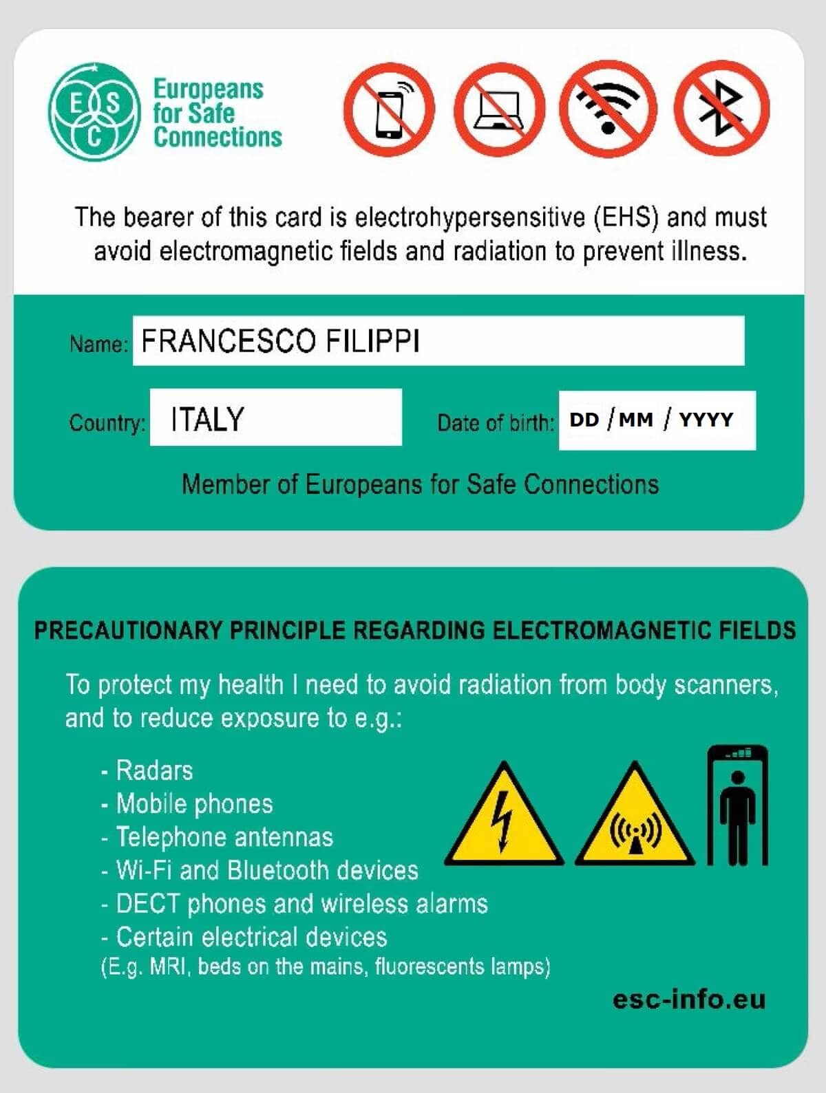 ESC SAFETY CARD 2026