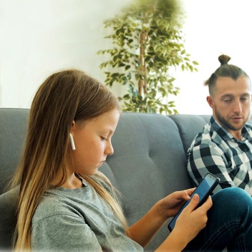 girl with headset